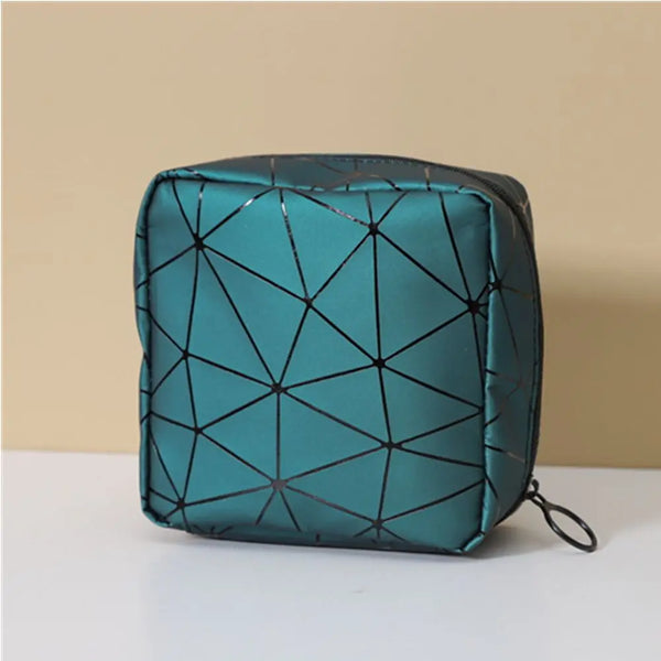Rhombus Pattern Large Capacity Sanitary Napkin Organizer Bag