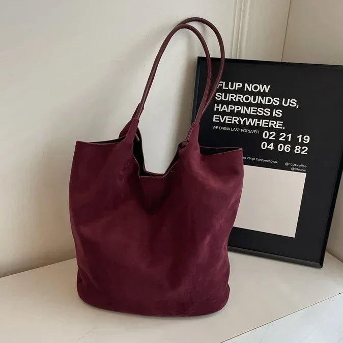 Vintage Suede Large Capacity Shoulder Bag