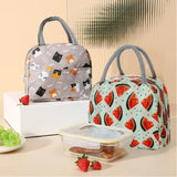 Functional Insulated Oxford Lunch Bag Flower Pattern Cooler Lunch Box Bags Thermal Food Picnic Lunch Bags for Women Kids