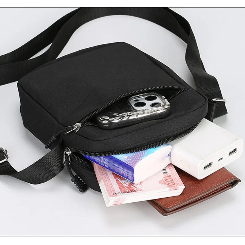 Oxford Shoulder Bag Durable Mini Black Mobile Phone Bag Waist Pack Men Crossbody Bags Man Bag Handbag bolso de mano
