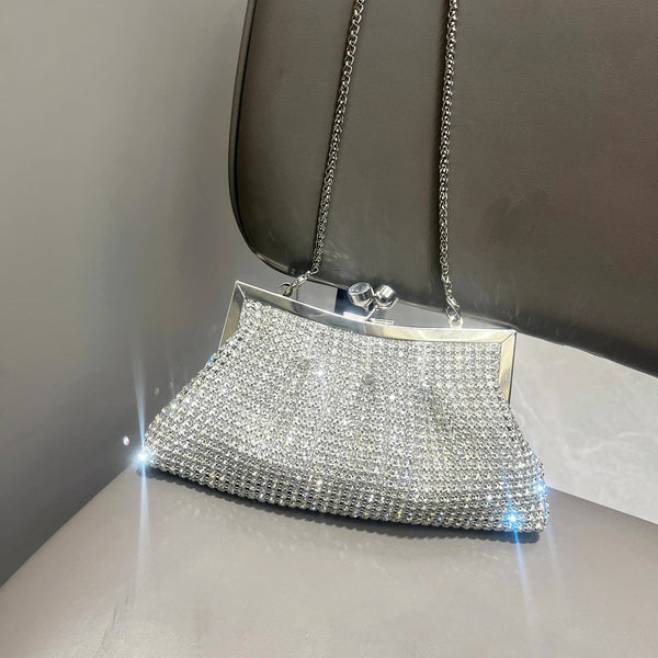 Rhinestone Crystal Evening Clutch Bag Luxury Designer Purse Crossbody