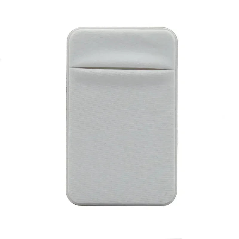 1PC Fashion Elastic Cloth Cell Phone Card Holder Mobile Phone Wallet Case Credit ID Card Holder Adhesive Sticker Pocket