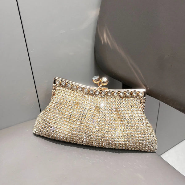 Rhinestone Crystal Evening Clutch Bag Luxury Designer Purse Crossbody