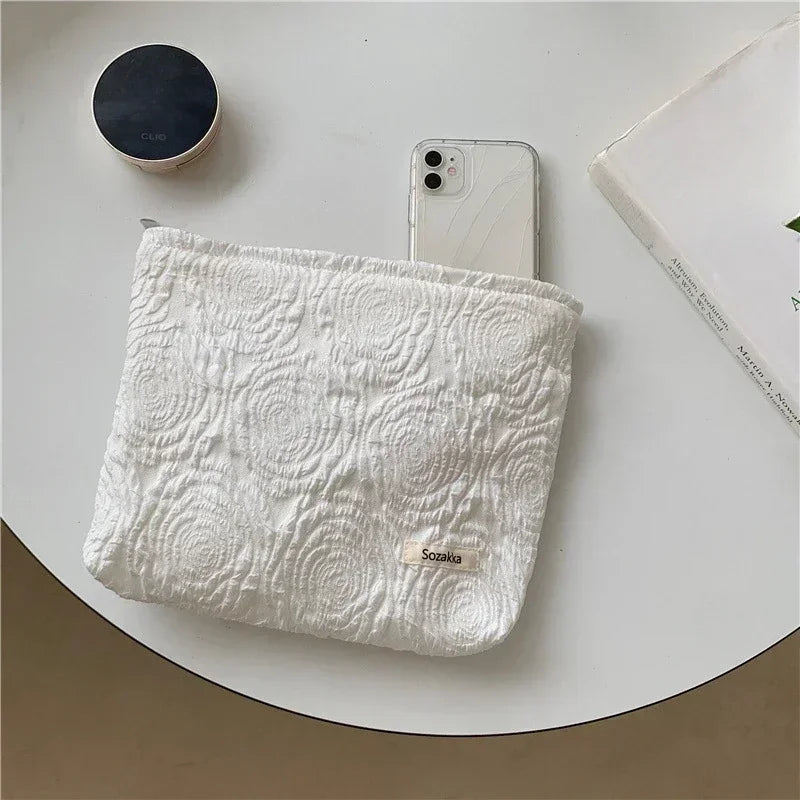 Retro Women's Makeup Bags Large Cosmetic Bag Travel Make Up Organizer Toiletries Multifunction Canvas Storage Bag Makeup Case