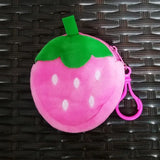 1Pc Cute Fruit Shape Plush Coin Purse Watermelon Pineapple Orange Strawberry Purse Bag Keychain Pocket Kid's Coin Pouch Wallet