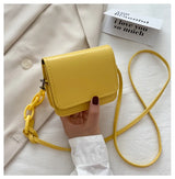 Solid Color Chain Shoulder Bag - Small Fashion Handbag