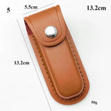 Outdoor Equipment Pocket Hunt Leather Sheath Holder Flashlight Case Camp Outdoor Carry Fold Knife Tool Belt Loop Case