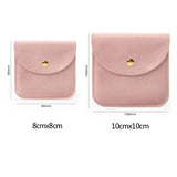 Portable Velvet Snap Button Packaging Pouch Gift Jewelry Bag Necklace Earrings Ring Storage Pouch Dust Protect Wrapping Bag