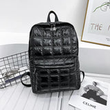 Ultra Light Women's Quilted Plaid Backpack - Kawaii School Bag