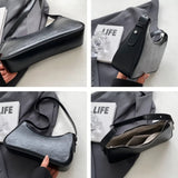 Small Cute Underarm Shoulder Bags for Women 2025 Trend Design Leather Handbags and Purses Y2K Silver Red Hand Bag Women Bag