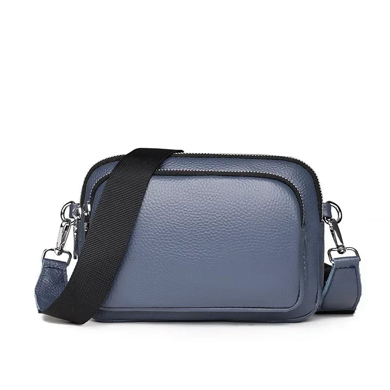 100% Genuine Leather Shoulder Bag For Women Rectangle Bags Crossbody Luxury Designer Handbag Female Solid Color Messenger 2025