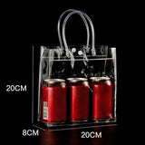 Durable Transparent PVC Handbag Large Capacity Multi-purpose Candy Bag Plastic Gift Jelly Bag Outing Travel Hiking Bag