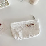 New Korean Women Floral Makeup Bags Cosmetic Bag Organizer Pouch Travel Make Up Toiletry Bag Canvas Beauty Case Pencil Case