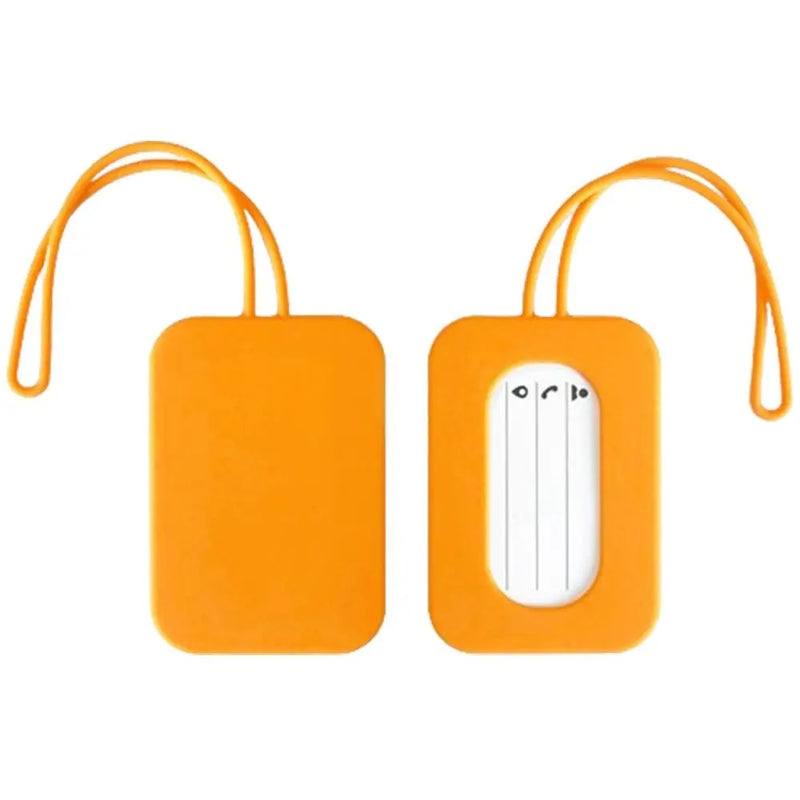 Silicone Luggage Tag Soft Suitcase Identifier Tag with Lanyard Anti-lost Boarding Pass Tag Name Phone Address Label for Travel