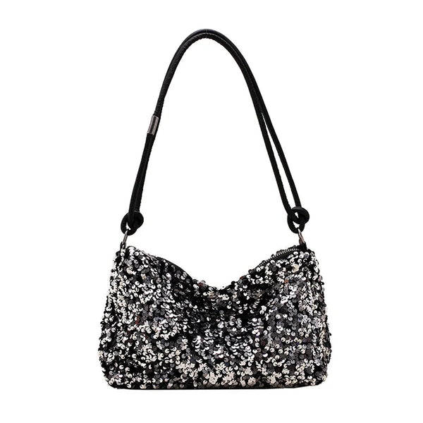Women's Sequin Shoulder Bag Shiny Handbag Bling Underarm Wedding Party Evening Bag