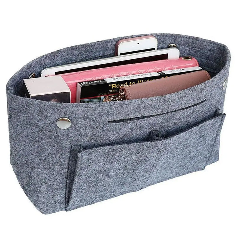 Portable Felt Cloth Insert Bag Women Organizer Handbag Travel Bag Insert Liner Purse Organizer Pouch Bag Accessories