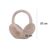 New Men Women Plush Ear Warmer Solid Color Winter Earmuffs Thickened Folding Earflap Ear Cover Outdoor Cold Protection