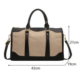 Women Travel Storage Handbag Vintage Fitness Luggage Bag Single Shoulder Crossbody Bag Large Nylon PU Leather Bag 2025 Handbags