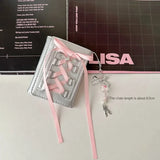 Silver Sweet Wallets for Women Y2k Strap-on Designer Original Fashion Short Coin Purse Korean Style Casual New Cute Wallet Purse