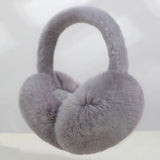 New Men Women Plush Ear Warmer Solid Color Winter Earmuffs Thickened Folding Earflap Ear Cover Outdoor Cold Protection