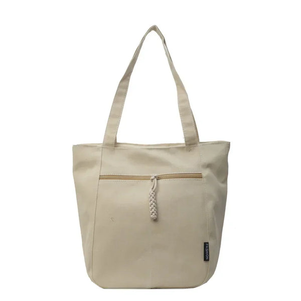 Vintage Canvas Shoulder Bag - Large Capacity Women's Tote