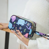Fashion Flower Print Wallet For Women Three Layer High-capacity Mobile Phone Bag Portable Handheld Bag Mini Key Bag Clutch Bag