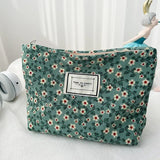 Retro Women's Makeup Bags Large Cosmetic Bag Travel Make Up Organizer Toiletries Multifunction Canvas Storage Bag Makeup Case