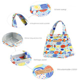 Portable Oxford Cloth Insulated Lunch Bag Waterproof Ice Pack Camping Food Drink Cooler Bag Picnic Travel Bag Food Storage Box