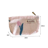 Women Floral Makeup Bags Korean Fashion Women Cosmetic Bag Make Up Organizer Pouch Pencil Case Makeup Brushes Storage Bag