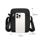 Oxford Shoulder Bag Durable Mini Black Mobile Phone Bag Waist Pack Men Crossbody Bags Man Bag Handbag bolso de mano