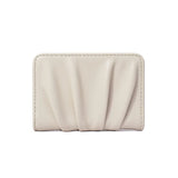 New Solid Color Women Wallets PU Leather Purses Card Holders Small Portable Coin Purse Large Capacity Wrinkled Money Bag