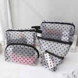 New Nylon Mesh Cosmetic Bag Portable Travel Toiletry Organizer Makeup Bag Multifunctional Women Lipstick Key Coin Purse Pouch