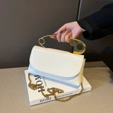 PU Leather Handbag Women Designer Chains flap Shoulder Bag 2025 Fashion Party Clutch Bags Purse Mini Crossbody Tote Female bolsa