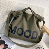 Top Canvas Bag Youth Men Shoulder Bags Large Capacity Hand Bags Letter Printed Crossbody Bag for Women Students School Bags