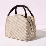 Stripe Women's Kids Lunch Bags Waterproof Insulated Picnic Foods Storage Container Handbag Thermal Lunch Box Cooler Bags