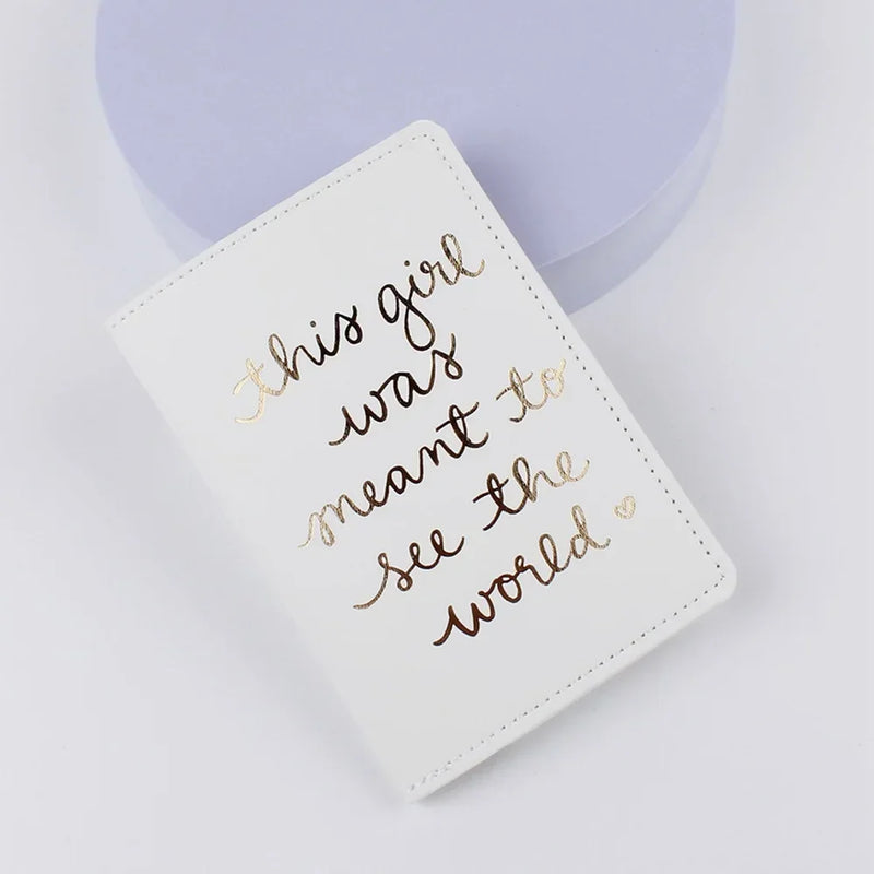 Travel Waterproof Dirt Passport Holder Cover Wallet Letter Print Fashion ID Card Holders Business Credit Card Holder Case Pouch