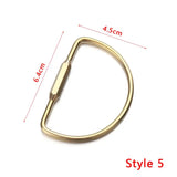 Portable Brass Keychain Creative Unique Key Ring Pendant Whistle Ruler Buckles DIY Craft Tools Jewelry Accessories