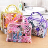Portable Transparent Cosmetic Bag Zipper Makeup Bag Handbag Toiletries Cosmetics Organizer Beauty Make Up Bag Storage Case Tote