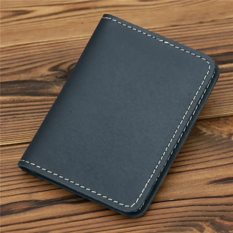 Handcraft Leather Credit Card Holder Vintage Small Wallet for Credit Cards Case and Driver License Vintage Style Gift for Men