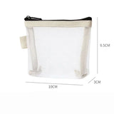 Transparent Mesh Mini Cosmetic Bag Makeup Case Lipstick Storage Bag Portable Key Earphone Data Line Organizer Card Holder Pouch