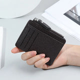 Fashion Mini ID Card Holders Bags Men/Women Business Credit Card Holder PU Leather Slim Bank Card Case Organizer Wallet Zipper