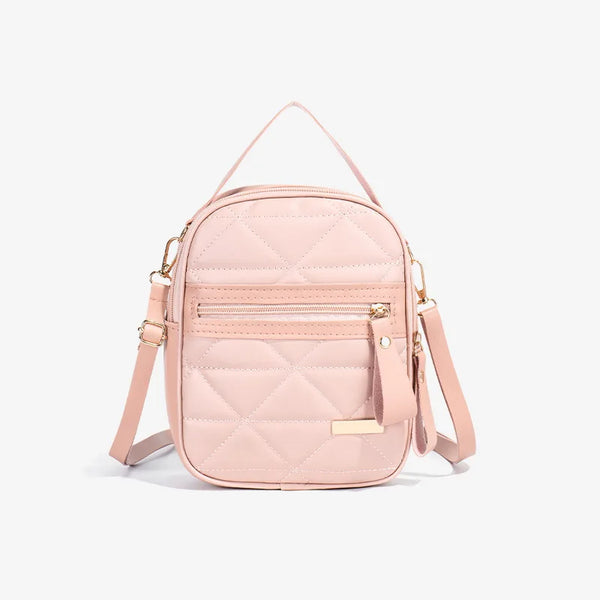 Rhombus Embroidered Women's Backpack Handbag - Versatile Travel & School Bag