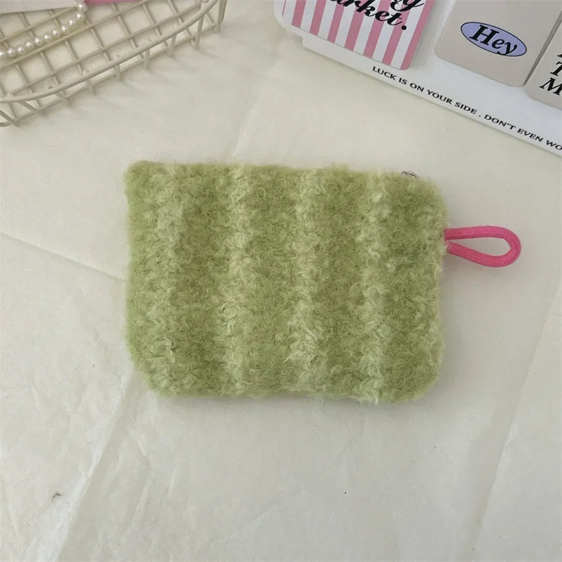 Kawaii Floral Travel Portable Coin Purse Cosmetic Lipstick Storage Bag Women Makeup Handbags Wallet Organizer Small Pouch Bags