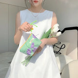 Red Green Floral Cute Women Wallet Mini Clutch Purse Coin Purse Cotton Bag Fresh Cute Card Bag Sanitary Napkins Bag Earphone Bag