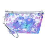 Kawaii Cute Transparent Cosmetic Bag Large Capacity Portable Fruit Pattern Pencil Case Makeup Storage Bag Make Up Organizer Bag