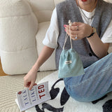 Corduroy Cosmetic Lipstick Storage Drawstring Bags High Quality Christmas Gift Package Small Pouch Candy Organizer Pouch