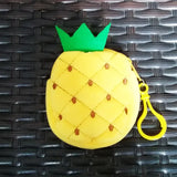 1Pc Cute Fruit Shape Plush Coin Purse Watermelon Pineapple Orange Strawberry Purse Bag Keychain Pocket Kid's Coin Pouch Wallet