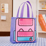 1PC Cartoon Print Non-woven Shopping Bag Durable Reusable Wear-resistant Large Capacity Printed Handbag Candy Gift Bag