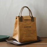 Paper Lunch Bag Waterproof Insulation Bag Lengthen and Thicken Aluminum Foil Japanese Handbag Office Worker Student