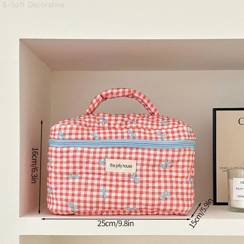 Portable Cosmetic Storage Bag Large Capacity Cosmetic Pouch Women Travel Makeup Case Female Zipper Organizer Handbag Pouch 파우치